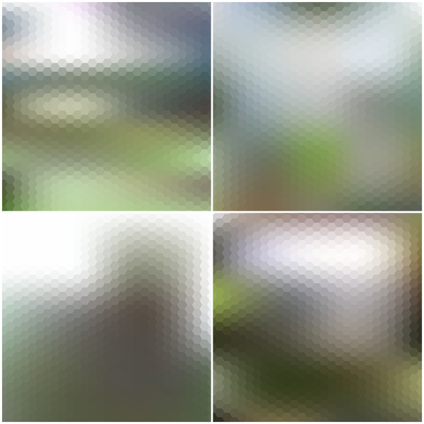 Abstract unfocused natural backgrounds, blurred hexagonal wallpaper design - Vector, Image
