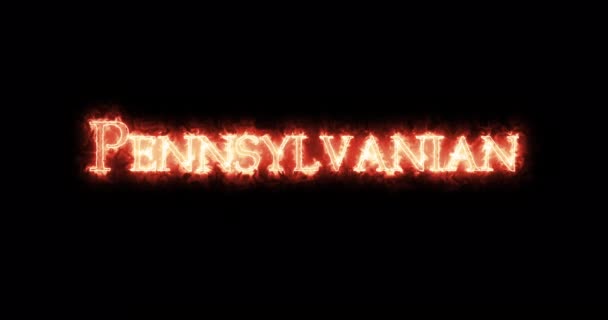Pennsylvanian escrito con fuego. Bucle - Metraje, vídeo