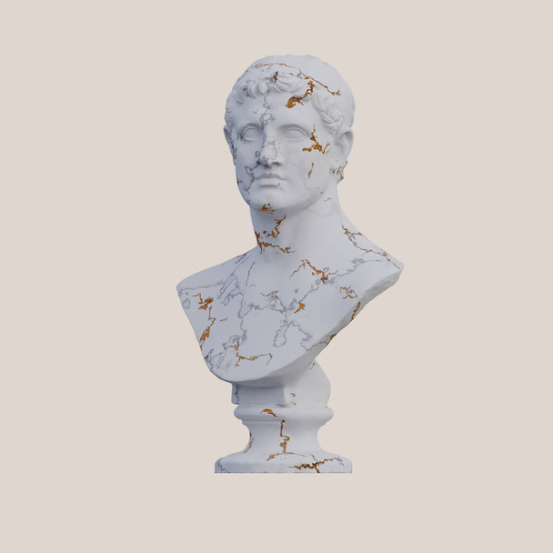 Estatua de Ptolomeo, 3d renders, aislado, perfecto para su deseo - Foto, imagen