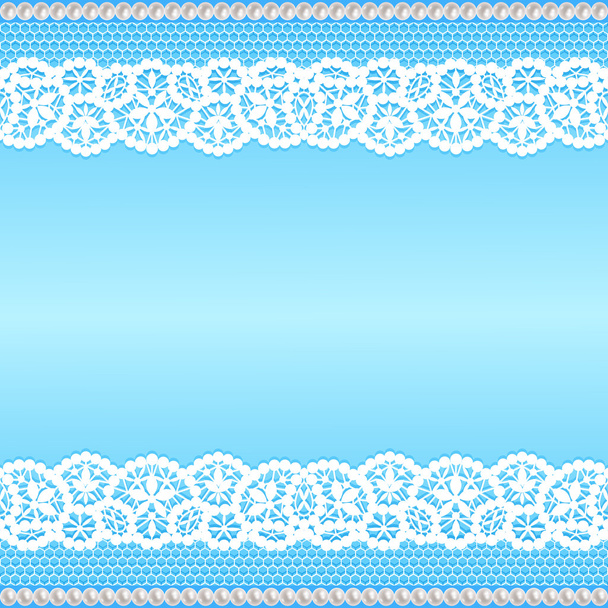 Lace with pearls - Vector, Image