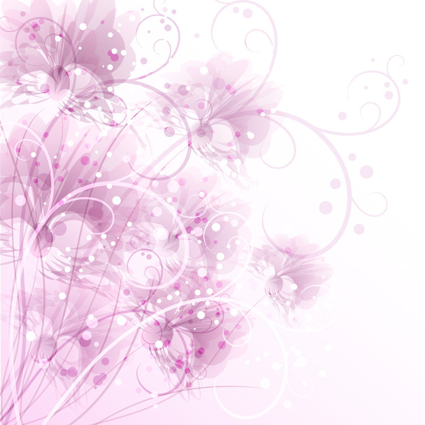 vector background with flowers - Vector, afbeelding