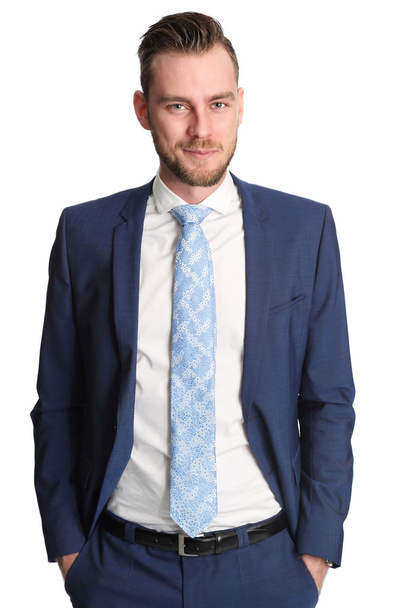 Young businessman in suit - Fotoğraf, Görsel