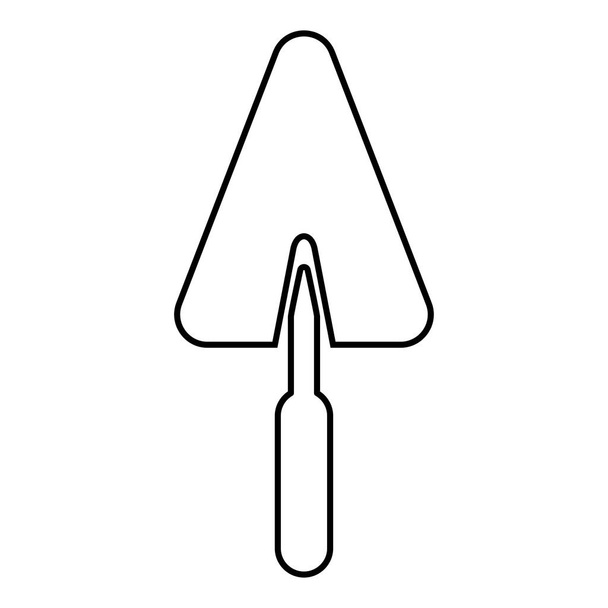 トロールスタッコタオル輪郭線アイコンブラックカラーベクターイラスト画像薄型フラットスタイルシンプル - ベクター画像