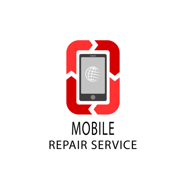 Servicio de reparación logo sobre fondo blanco
 - Vector, Imagen