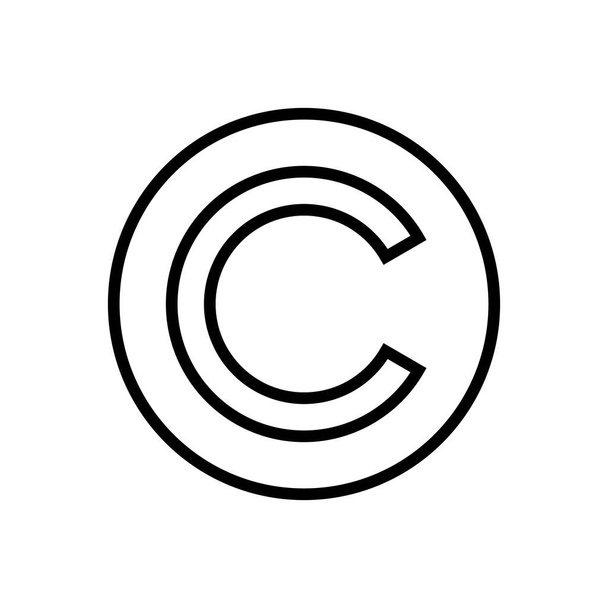 Copyright icoon vector. copyright symbolen - Vector, afbeelding