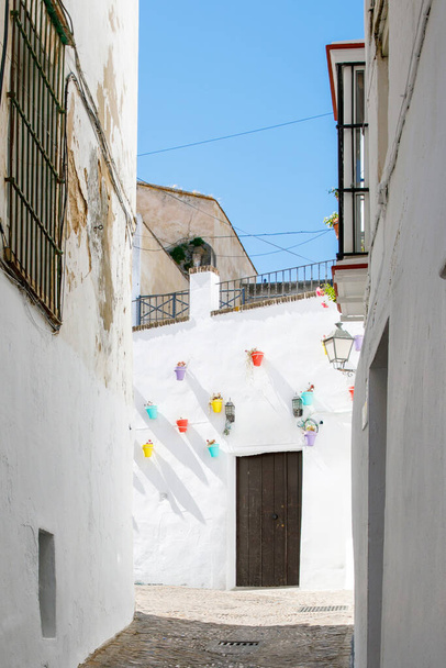 Straßen von Arcos de la frontera, Region pueblos blancos, Andalusien, Spanien, Europa. - Foto, Bild