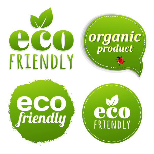 Ecology Green Labels - Vector, afbeelding