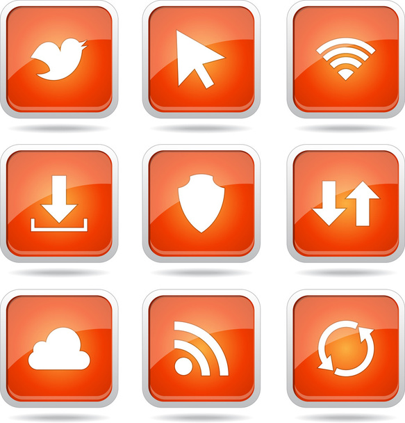 Web Internet Social Icon Set - Вектор,изображение