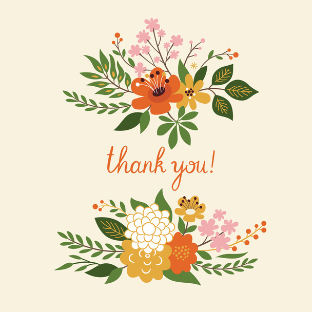 Thank you floral  illustration - Vector, Image