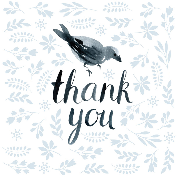 Lettering thank you - Vector, Image