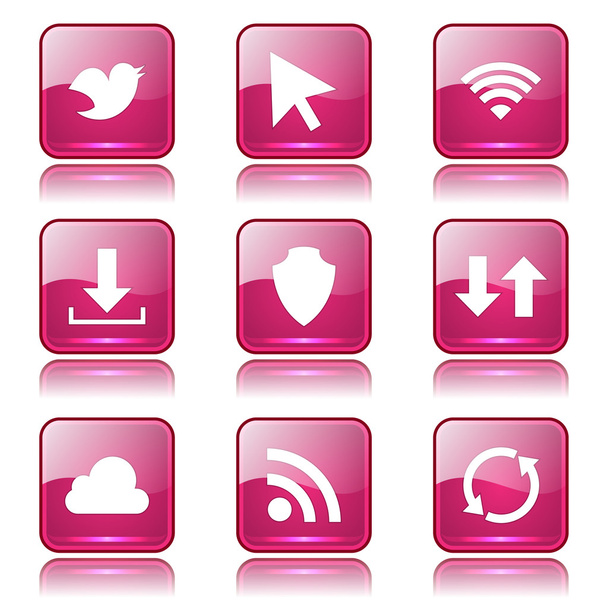 Web Internet Social Icon Set - Διάνυσμα, εικόνα