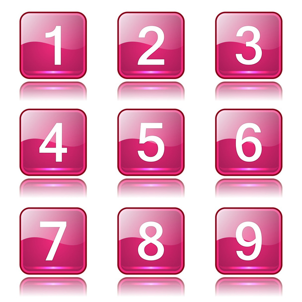 Numbers Counting Icon Set - Vetor, Imagem
