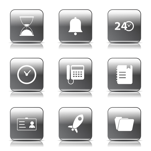Time Duration Icon Set - Vector, afbeelding