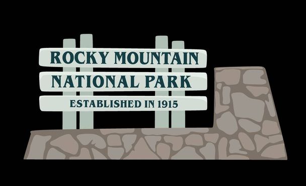 Rocky Mountain National Park Ηνωμένες Πολιτείες - Διάνυσμα, εικόνα