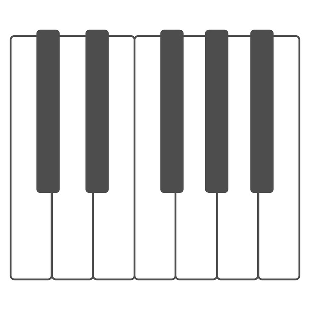 Piano keys vector illustration - Vector, Image