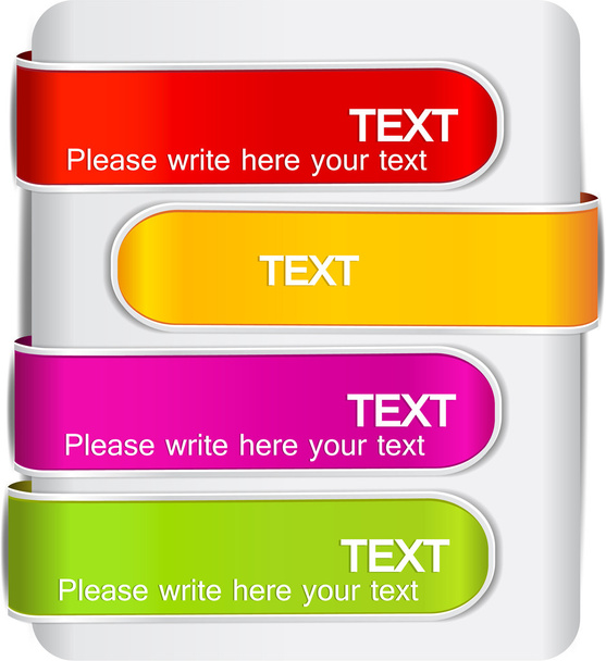Colorful bookmarks for speech - Vektor, kép