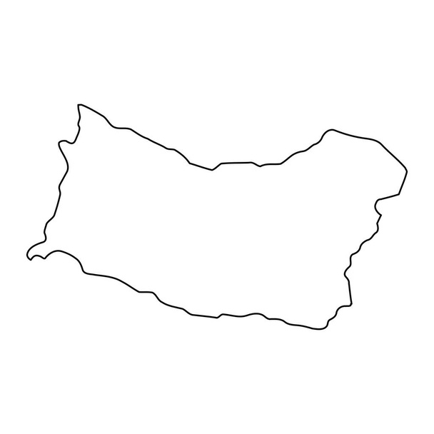 Mapa del departamento de Salto, división administrativa de Uruguay. Ilustración vectorial. - Vector, Imagen