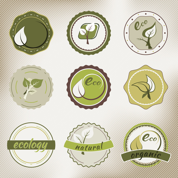 Emblemas ecológicos
 - Vetor, Imagem
