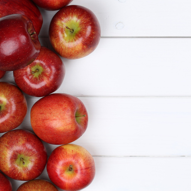 Red apple apples fruits with copyspace - Фото, зображення