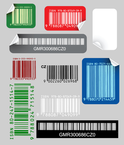 set kleurenbalk codes - Vector, afbeelding