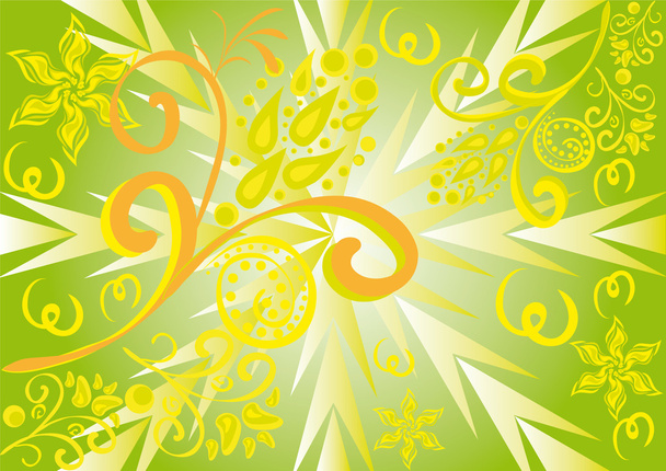 Abstract floral ornament. Illustration. - Vector, imagen