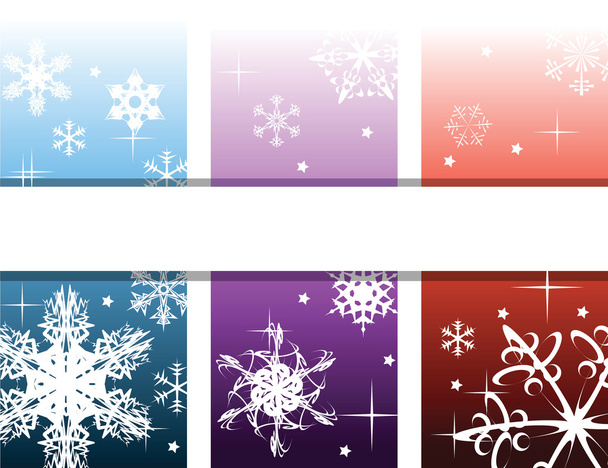 abstracte achtergrond met sneeuwvlokken - Vector, afbeelding