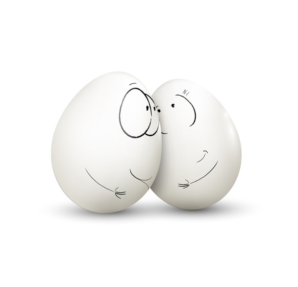 Dulce pareja huevo
 - Vector, Imagen