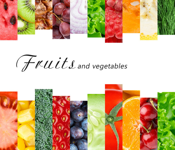 Fresh fruits and vegetables - Фото, изображение