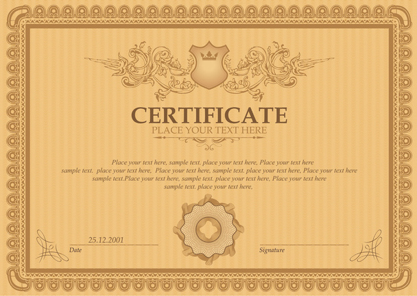 Certificado vetorial detalhado
 - Vetor, Imagem