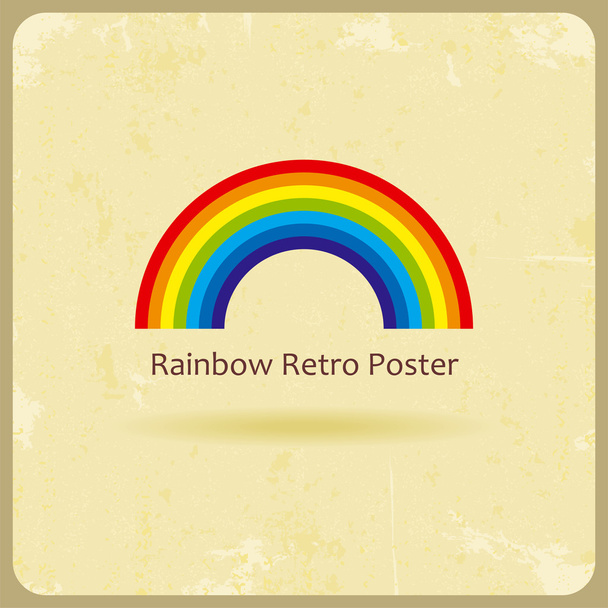 Abstract retro rainbow background. Vector illustration - Vektör, Görsel