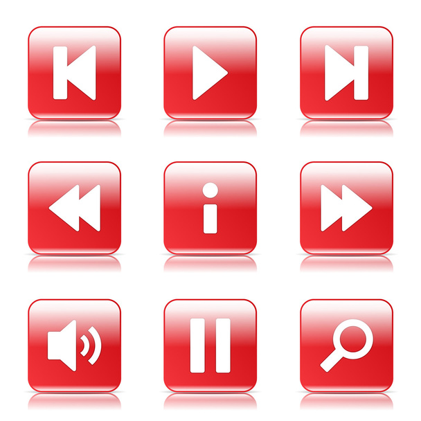 Conjunto de ícones de controlador multimídia
 - Vetor, Imagem