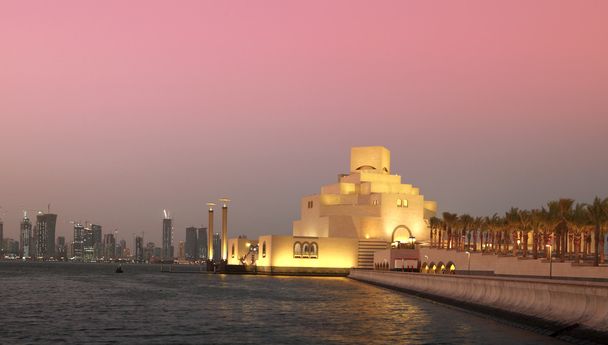 Під час заходу сонця Панорама Doha
 - Фото, зображення