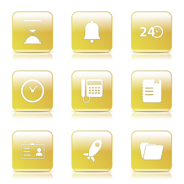 Time Duration Icon Set - Vector, imagen