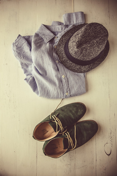 Set of various clothes and accessories for men - Foto, afbeelding
