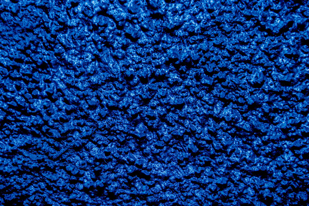 Blue metallic abstract rough wall background texture - Photo, Image
