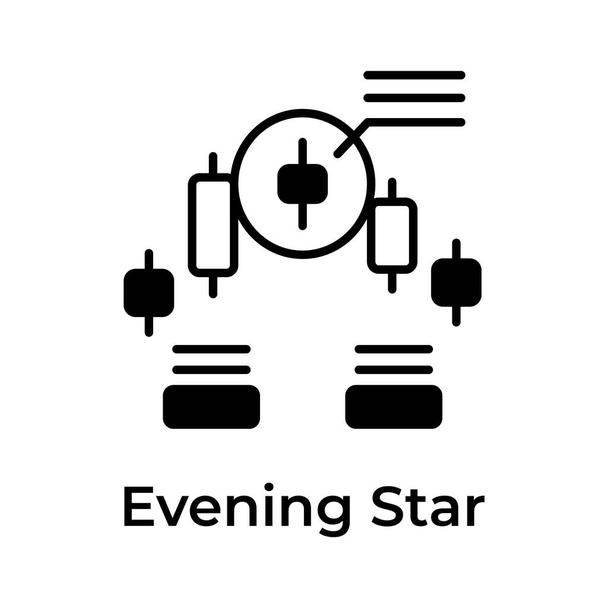 Icono estrella de la noche en el estilo moderno, el comercio relacionado con el vector - Vector, imagen