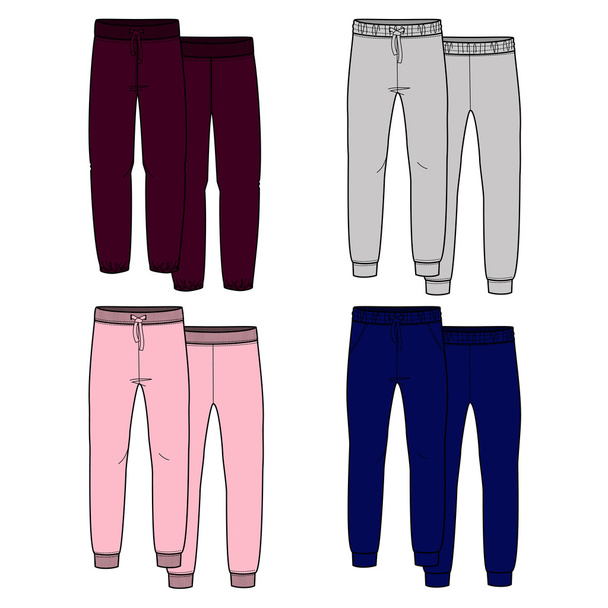 Girls trousers. Color - Vector, Image