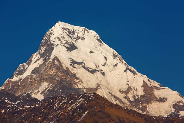 Annapurna I Himalaya Dağları görünümü Poon Hill tam 3210m - Fotoğraf, Görsel