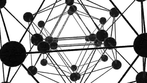 Icosaedro Dna molécula estructura cadena giratoria animación - Metraje, vídeo