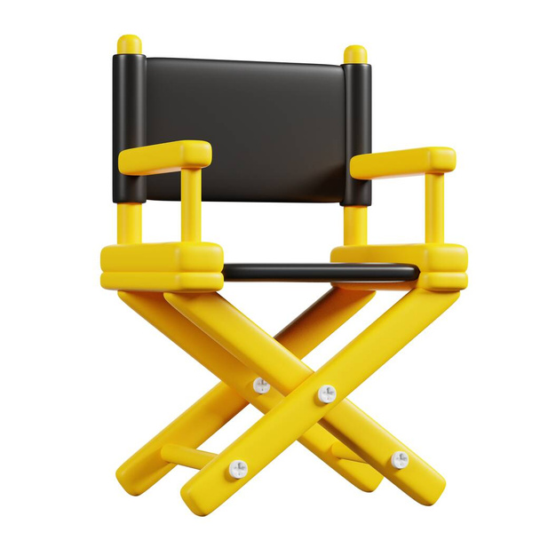 Director silla 3D icono de renderizado - Foto, Imagen