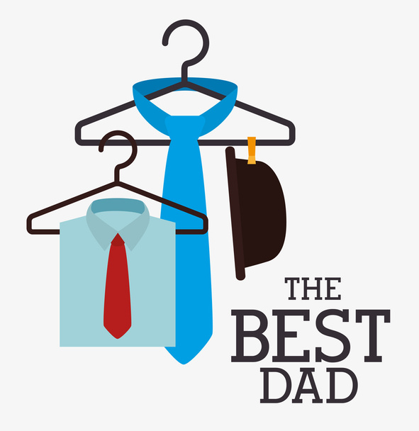 Happy fathers day card design. - Vector, Image