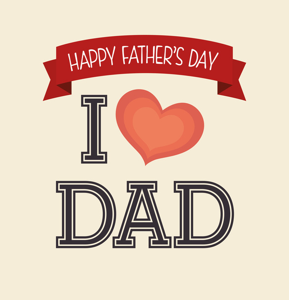 Happy fathers day card design. - Vektori, kuva