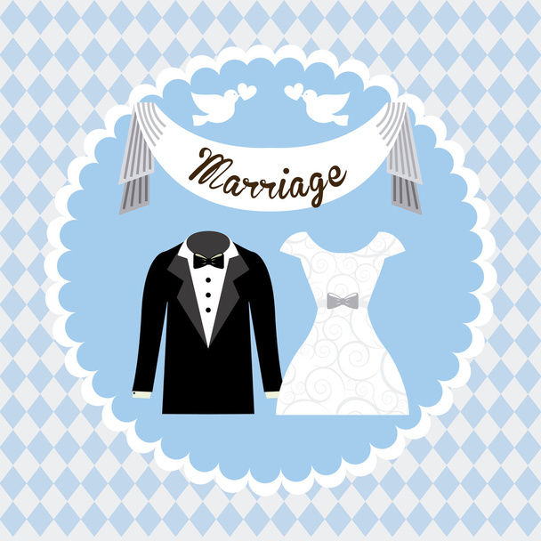 bruiloft kaart  - Vector, afbeelding