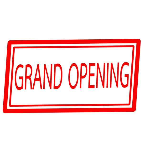 Grand opening red stamp text on white - Photo, Image