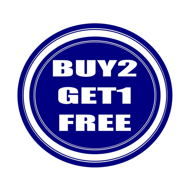 Acheter 2 obtenez 1 texte de timbre blanc gratuit sur blueblack
 - Photo, image