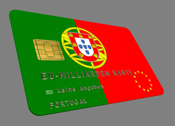 Portugal EURO Kredit Karte - Foto, Imagem
