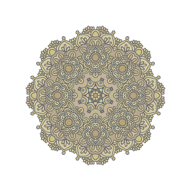 Mandala, east ornament. Vector illustration - Vector, imagen