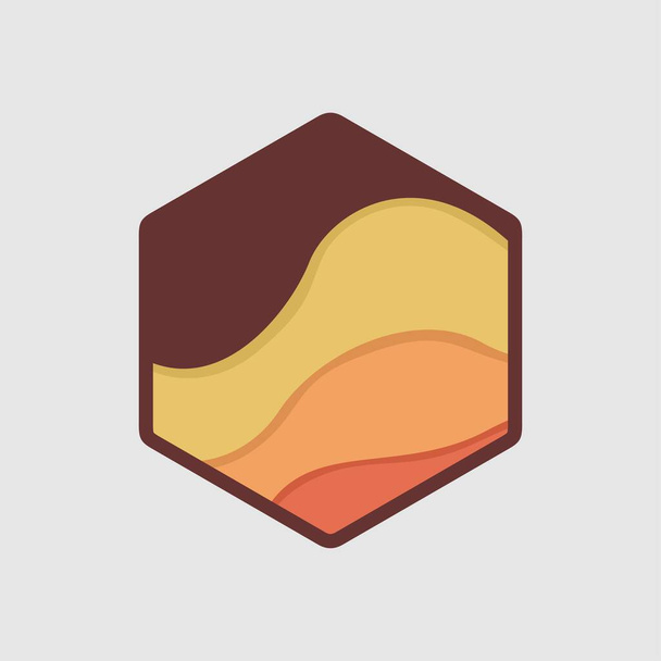 Hexagon logo design template. Colorful abstract vector icon. - Vector, Image