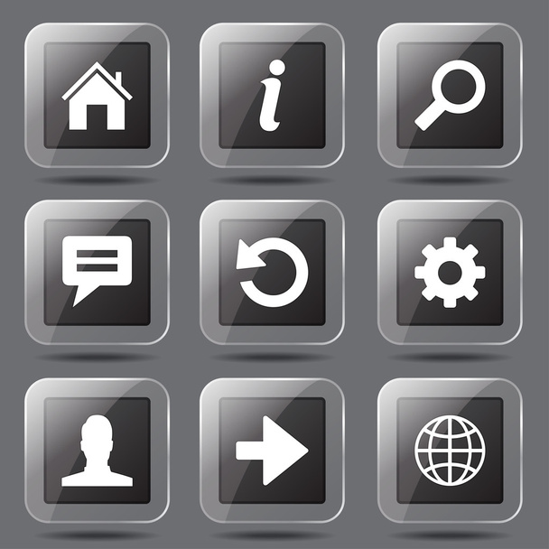 Web Internet Icon Set - Vector, imagen