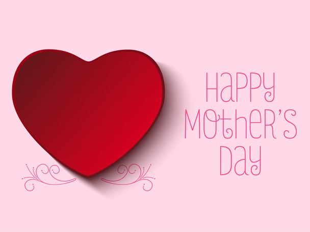 Happy Mother Day Heart - Vector, Image